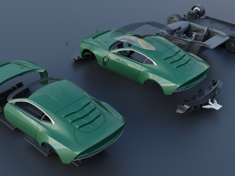 Aston Martin Valour 2024 Model Cetak 3D