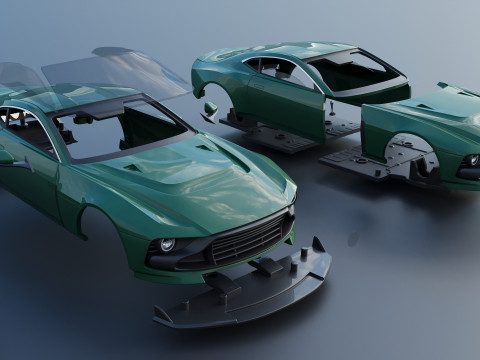 Aston Martin Valour 2024 Model Cetak 3D