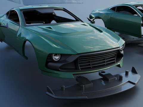 Aston Martin Valour 2024 Model Cetak 3D