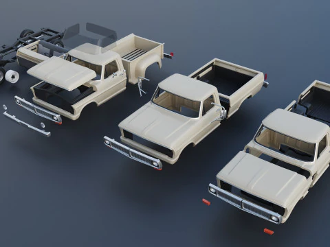 F-100 1970 3D Print Model