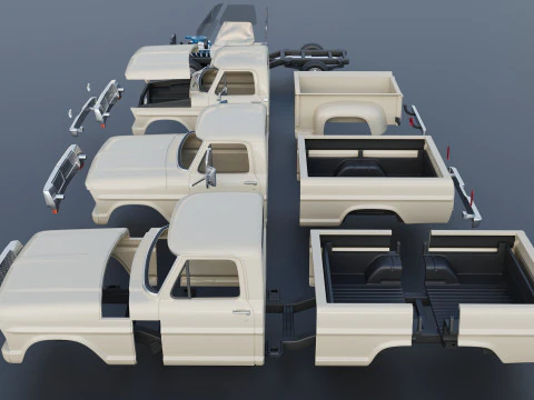 F-100 1970 3D Print Model