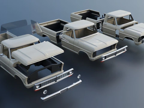 F-100 1970 3D Print Model