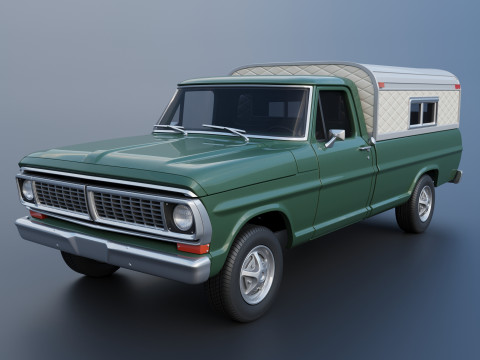 F-100 Camper 1970 3D प्रिंट मॉडल