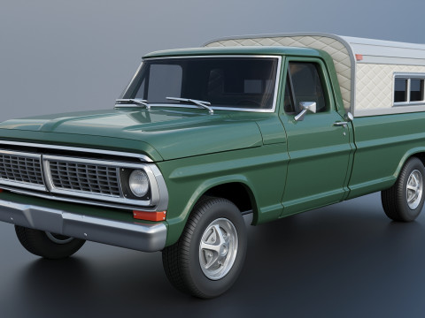 F-100 Camper 1970 Modelo de Impressão 3D
