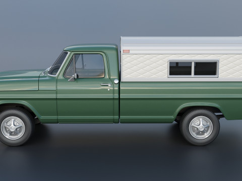 F-100 Camper 1970 Modelo de Impressão 3D