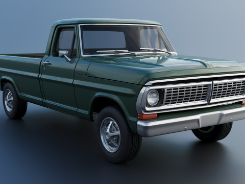 F-100 Camper 1970 Modelo de Impressão 3D