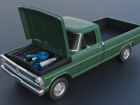 F-100 Camper 1970 3D Print Model