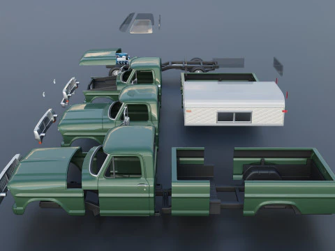 F-100 Camper 1970 3D Print Model