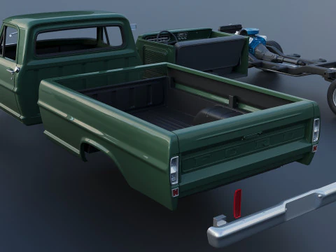 F-100 Camper 1970 3D Print Model