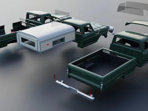 F-100 Camper 1970 3D Print Model