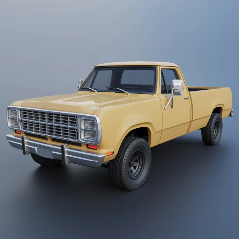 Dodge Power Wagon W150 1979 3D Print Model .c4d .max .obj .3ds .fbx .stl .blend 