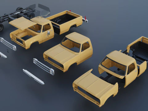 Dodge Power Wagon W150 1979 3D Print Model