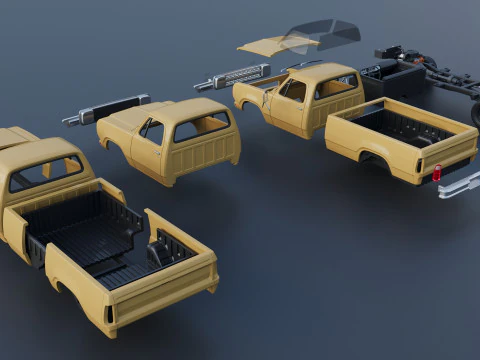 Dodge Power Wagon W150 1979 3D Print Model