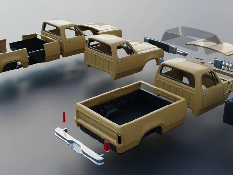 Dodge Power Wagon W150 1979 3D Print Model