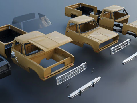 Dodge Power Wagon W150 1979 3D Print Model