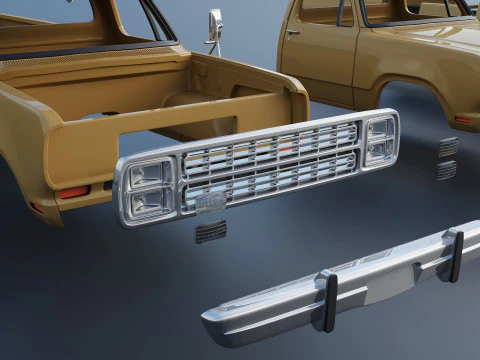 Dodge Power Wagon W150 1979 3D Print Model
