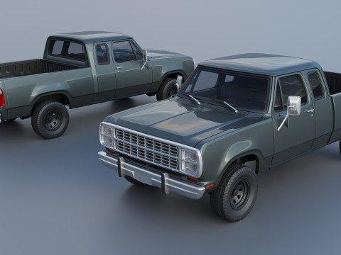 Dodge W150 Club Cab 1979 Modèles 3D en vedette