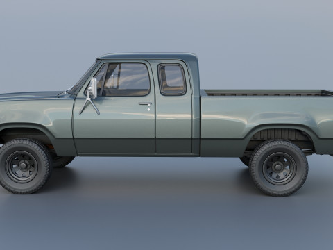 Dodge W150 Club Cab 1979 Modèles 3D en vedette