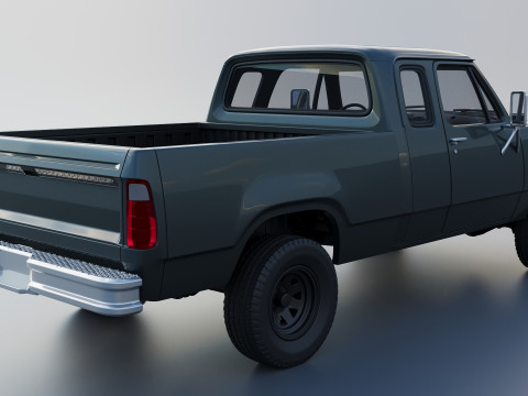 Dodge W150 Club Cab 1979 Modèles 3D en vedette