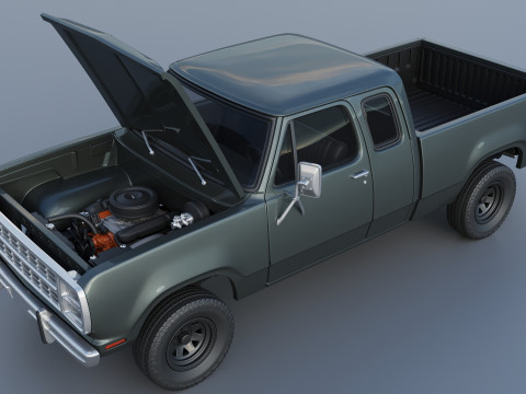 Dodge W150 Club Cab 1979 Modèles 3D en vedette