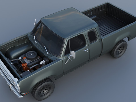 Dodge W150 Club Cab 1979 Modèles 3D en vedette