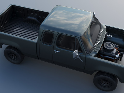 Dodge W150 Club Cab 1979 Modèles 3D en vedette