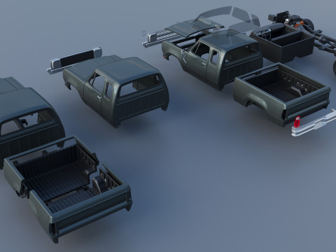 Dodge W150 Club Cab 1979 Modèles 3D en vedette