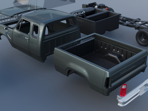 Dodge W150 Club Cab 1979 Modèles 3D en vedette