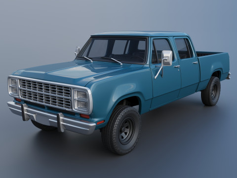 Dodge W200 Crew Cab 1979 3Dプリントモデル