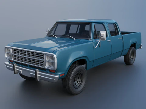 Dodge W200 Crew Cab 1979 3D Print Model