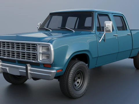 Dodge W200 Crew Cab 1979 3D Print Model