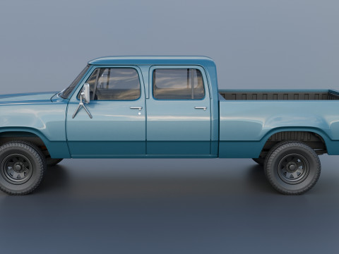 Dodge W200 Crew Cab 1979 3D प्रिंट मॉडल