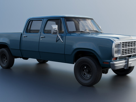 Dodge W200 Crew Cab 1979 3D प्रिंट मॉडल