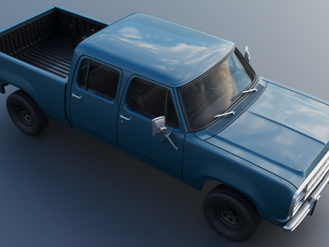 Dodge W200 Crew Cab 1979 3D प्रिंट मॉडल