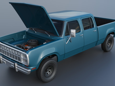 Dodge W200 Crew Cab 1979 3D प्रिंट मॉडल