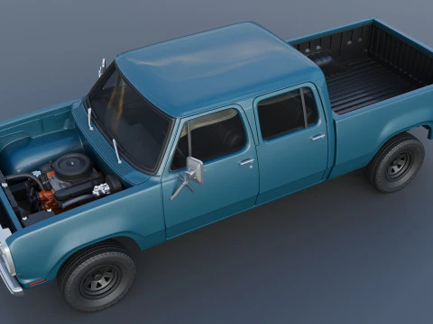 Dodge W200 Crew Cab 1979 3D Print Model