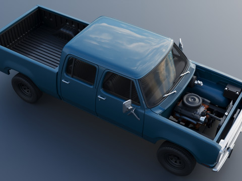 Dodge W200 Crew Cab 1979 3D प्रिंट मॉडल
