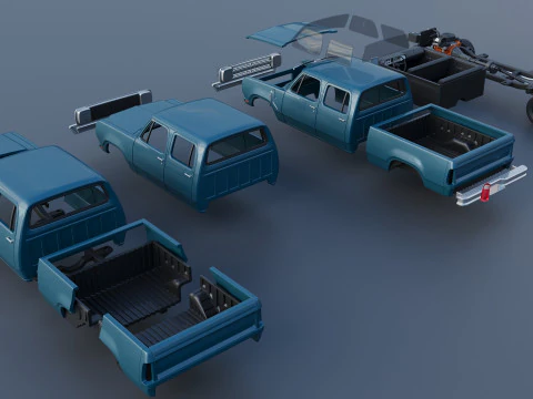 Dodge W200 Crew Cab 1979 3D Print Model