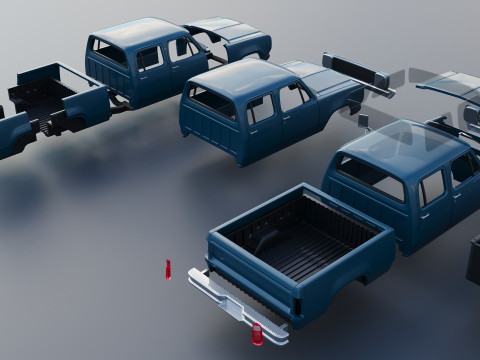 Dodge W200 Crew Cab 1979 3D प्रिंट मॉडल