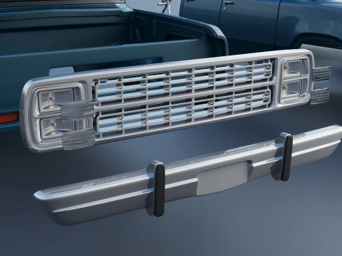 Dodge W200 Crew Cab 1979 3D Print Model