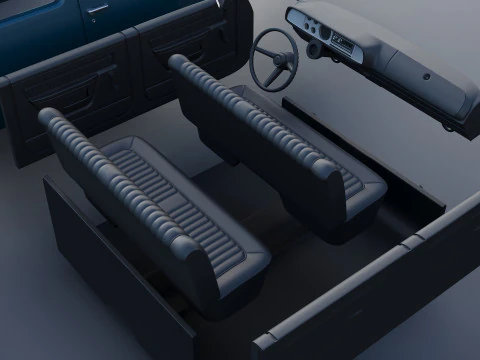 Dodge W200 Crew Cab 1979 3D Print Model
