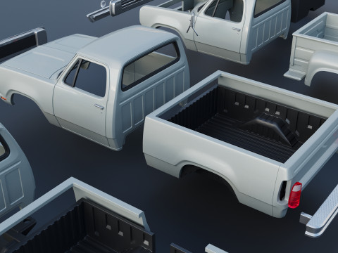 Dodge Pickup D100 1972 Modelo de Impressão 3D