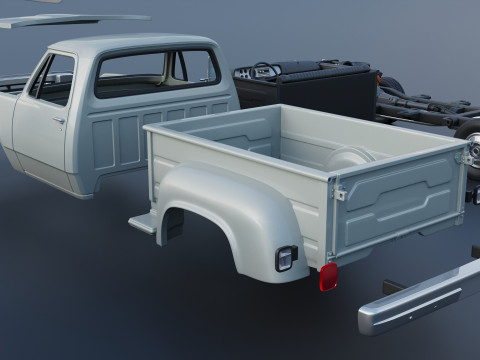 Dodge Pickup D100 1972 Modelo de Impressão 3D