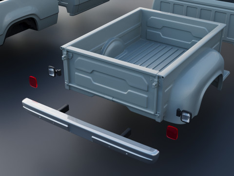 Dodge Pickup D100 1972 Modelo de Impressão 3D