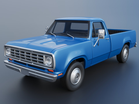 Dodge Pickup D100 1974 3D Print Model