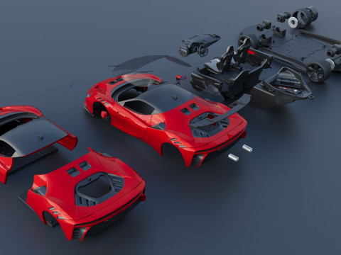 Ferrari SF90 XX 3D Print Model