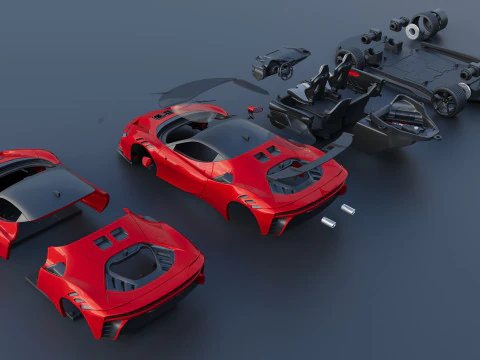 Ferrari SF90 XX 3D Print Model