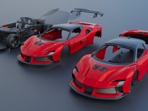Ferrari SF90 XX 3D Print Model