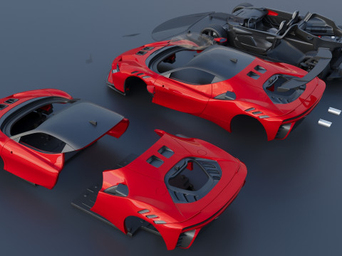 Ferrari SF90 XX 3D Print Model
