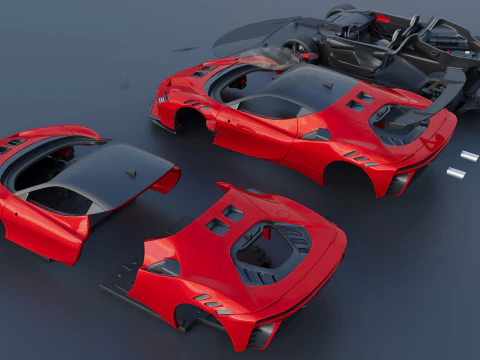 Ferrari SF90 XX 3D Print Model